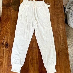 Ocean Drive Beachy Lightweight Pants/Joggers Brand New Bright White